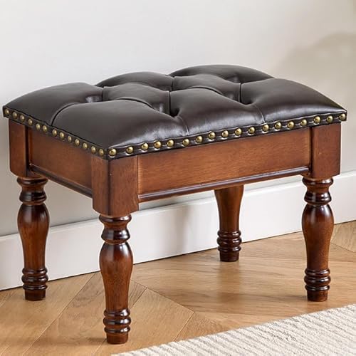 XCLOOZGL Massivholz-Schuhbank Mit PolsterzweistöCkiges Schuhregal Mit StauraumaufbewahrungsmöBel Mit 100 Kg Tragkraftgeeignet FüR Flure, Wohnzimmer Und Schlafzimmer,Chestnut Brown,16 * 12 * 12in von XCLOOZGL