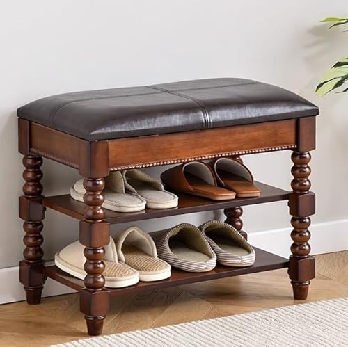 XCLOOZGL Massivholz-Schuhbank Mit PolsterzweistöCkiges Schuhregal Mit StauraumaufbewahrungsmöBel Mit 100 Kg Tragkraftgeeignet FüR Flure, Wohnzimmer Und Schlafzimmer,Chestnut Brown,24 * 14 * 18in XCLOOZGL Massivholz-Schuhbank Mit PolsterzweistöCkiges Schuhregal Mit StauraumaufbewahrungsmöBel Mit 100 Kg Tragkraftgeeignet FüR Flure, Wohnzimmer Und Schlafzimmer,Chestnut Brown,24 * 14 * 18in von XCLOOZGL