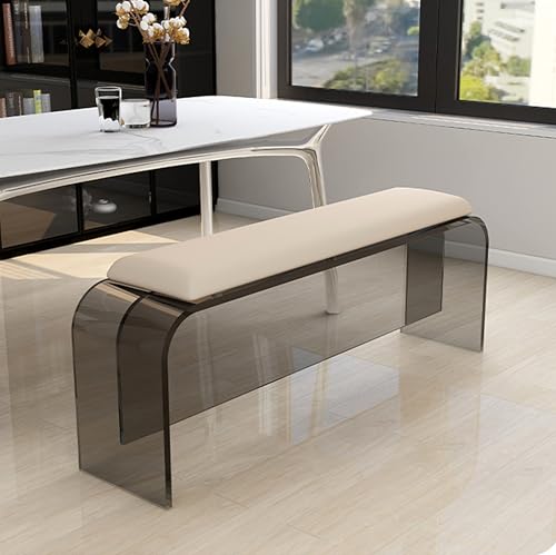 XCLOOZGL Mit Leder Gepolsterter FußHocker Klare Beine Ottomane Moderner Acryl-Hocker Kleiner Tritthocker Vielseitige Akzentbank FüR Schlafzimmer KüChe Esszimmer Arbeitszimmer,Grau,100 * 30 * 45cm XCLOOZGL Mit Leder Gepolsterter FußHocker Klare Beine Ottomane Moderner Acryl-Hocker Kleiner Tritthocker Vielseitige Akzentbank FüR Schlafzimmer KüChe Esszimmer Arbeitszimmer,Grau,100 * 30 * 45cm von XCLOOZGL
