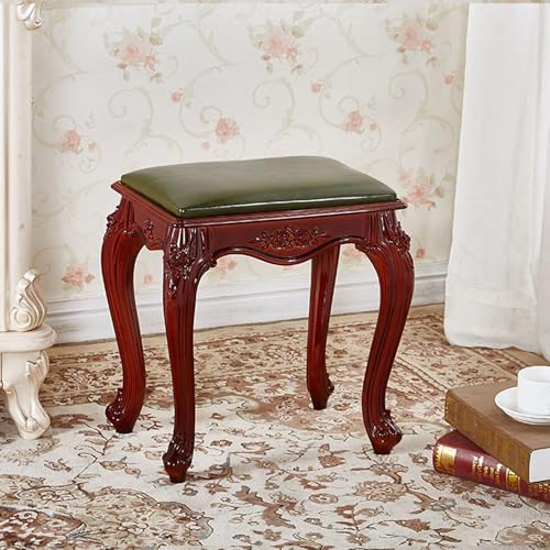 XCLOOZGL Quadratische FußStüTze Aus Kunstleder Moderner Gepolsterter Sitz Niedriger FußHocker Vintage-FußHocker Aus Geschnitztem Holz Schuhwechselhocker FüR Wohnzimmer Schlafzimm,Grün,36 * 25 * 43cm XCLOOZGL Quadratische FußStüTze Aus Kunstleder Moderner Gepolsterter Sitz Niedriger FußHocker Vintage-FußHocker Aus Geschnitztem Holz Schuhwechselhocker FüR Wohnzimmer Schlafzimm,Grün,36 * 25 * 43cm von XCLOOZGL