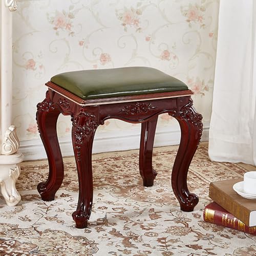 XCLOOZGL Quadratische FußStüTze Aus Kunstleder Moderner Gepolsterter Sitz Niedriger FußHocker Vintage-FußHocker Aus Geschnitztem Holz Schuhwechselhocker FüR Wohnzimmer Schlafzimm,Grün,38 * 27 * 45cm XCLOOZGL Quadratische FußStüTze Aus Kunstleder Moderner Gepolsterter Sitz Niedriger FußHocker Vintage-FußHocker Aus Geschnitztem Holz Schuhwechselhocker FüR Wohnzimmer Schlafzimm,Grün,38 * 27 * 45cm von XCLOOZGL
