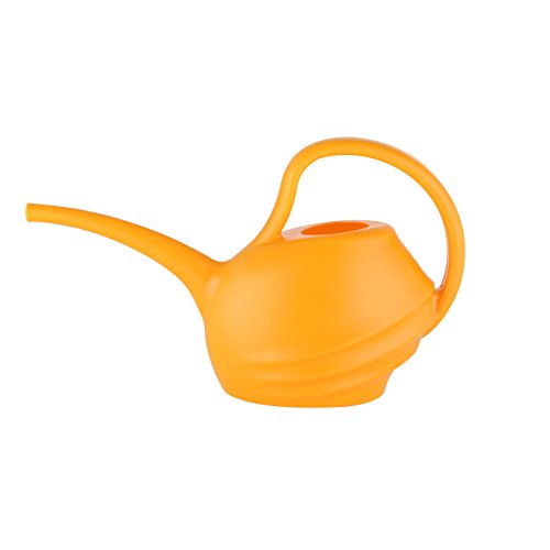 Xclou Blumen-Gießkanne, Gießgefäß aus Kunststoff mit 1,5 L Fassungsvermögen, ca. 36,5 x 13 x 22 cm, orange von Xclou