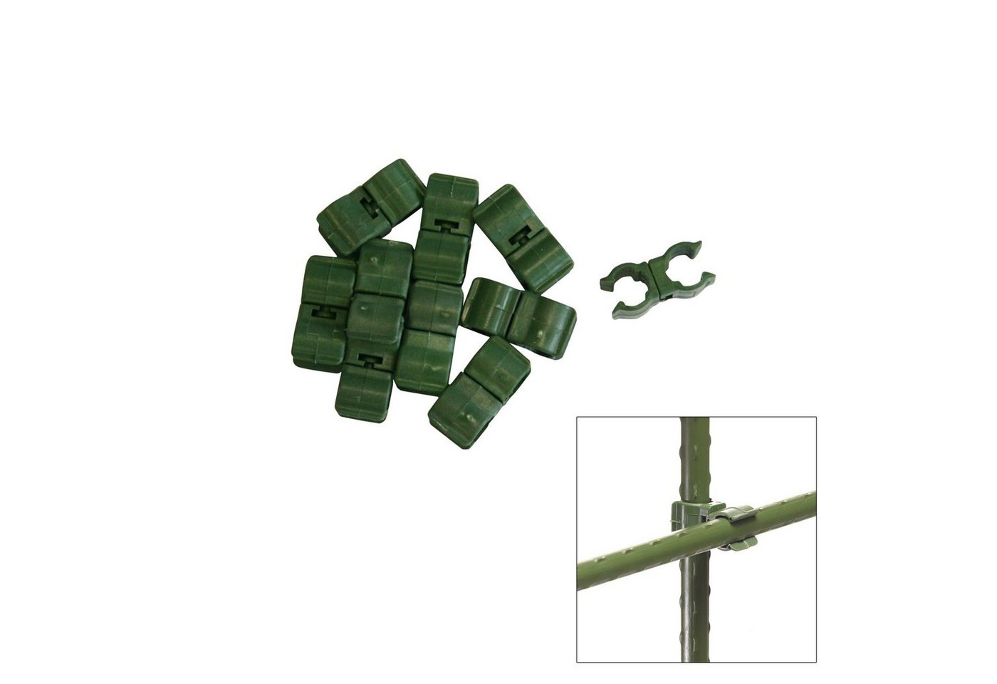 XCLOU Bindedraht, (Set, 10St), Multifunktionsclip, Pflanzenbinder oder Pflanzenklammer, 3x1x1.5 cm von XCLOU