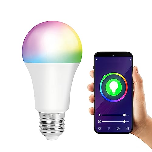 XCOAST smart Glühbirne E27, Smart WLAN LED, RGB, Dimmbares Leuchtmittel, Smart Life Appsteuerung, Sprachbefehl über Google Home und Alexa, Warmweiß-Kaltweiß, kein Hub nötig, 1 Stück, 25.000h von XCOAST