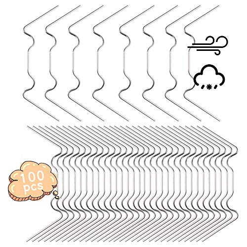 100 Stück Gewächshausklammern aus Edelstahl, XCOZU Gewächshaus Klammern Sturmfest, Gewächshausklammern Rostfrei Hohlkammerplatte Befestigung Gewächshäuser Zubehör Gewächshausclips（1,6 mm Dicke） von XCOZU