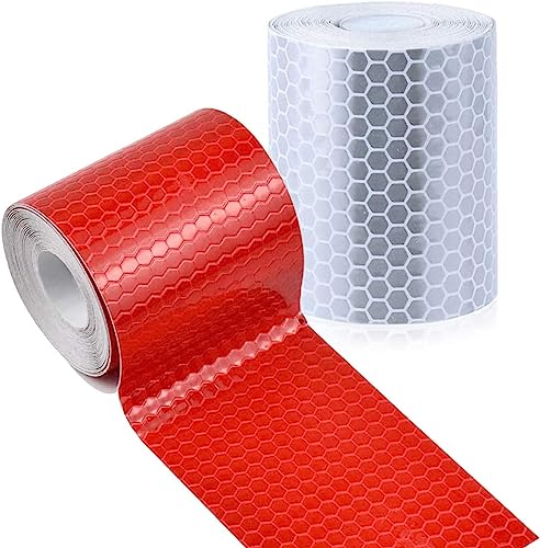 Reflektorband Selbstklebend Klebeband,2 Rolle 5cm*3m XCOZU Hohe Intensität Reflektoren Sicherheit Warnklebeband,Reflektierendes Band Straße Transport Anlagen Sicherheitserinnerung, Weiß und Rot Reflektorband Selbstklebend Klebeband,2 Rolle 5cm*3m XCOZU Hohe Intensität Reflektoren Sicherheit Warnklebeband,Reflektierendes Band Straße Transport Anlagen Sicherheitserinnerung, Weiß und Rot von XCOZU