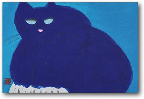 XCPORA Berühmte Walasse Ting Poster Abstract《Katze》 Leinwandmalerei Walasse Ting Wandkunst Walasse Ting Drucke für Haus Wanddekoration Bild 50x70cm Kein Rahmen von XCPORA