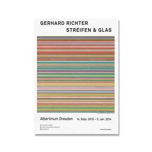 XCPORA Gerhard Richter Poster Abstrakte Malerei Gerhard Richter Leinwand Wandkunst Gerhard Richter Drucke für Heimwand Dekor Bild 40x60cmx1 Kein Rahmen von XCPORA