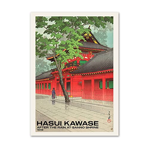 XCPORA Hasui Kawase Poster Ausstellung Landschaftsmalerei Hasui Kawase Leinwand Wandkunst Hasui Kawase Drucke für Heimwand Dekor Bild 50x70cm ohne Rahmen von XCPORA
