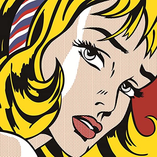 XCPORA Roy Lichtenstein Poster Weinendes Mädchen Drucke Roy Lichtenstein Wandkunst Roy Lichtenstein Leinwand Malerei für Wanddekoration Bild 40x40cmx1 Kein Rahmen von XCPORA