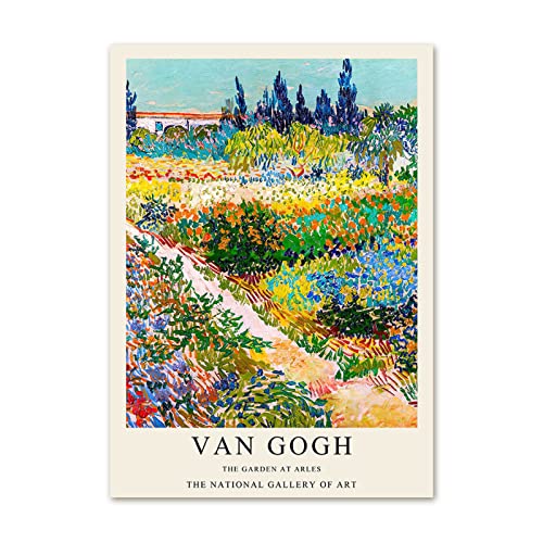 XCPORA Van Gogh Poster Der Garten in Arles Ausstellung Wandkunst Van Gogh Leinwand Malerei Van Gogh Drucke für Home Wanddekoration Bild 50x70cmx1 Kein Rahmen von XCPORA