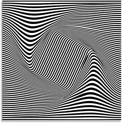 XCPORA Victor Vasarely Poster Abstrakte Malerei Victor Vasarely Leinwand Wandkunst Victor Vasarely Drucke für Heimwand-Dekor Bild 40x40cmx1 Kein Rahmen von XCPORA