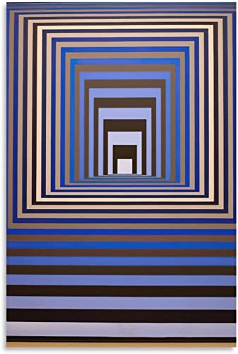 XCPORA Victor Vasarely Poster Abstrakte Malerei Victor Vasarely Leinwand Wandkunst Victor Vasarely druckt für Heimwand-Dekor Bild 50x70cmx1 ohne Rahmen von XCPORA