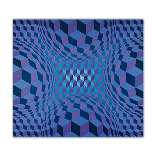 XCPORA Victor Vasarely Poster Cheyat-Frau Leinwandmalerei Victor Vasarely Wandkunst Victor Vasarely Drucke für zu Hause Wanddekoration Bild 50x50cmx1 Kein Rahmen von XCPORA