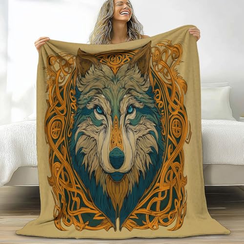 XCQHZYQ Beige Kuscheldecken 130x170 cm, Weich Flauschig Sherpa Decke Vintage Wolfskopfkunst Fleecedecke Flanelldecke Wohndecke Tagesdecke für Kinder Jungen Erwachsene XCQHZYQ Beige Kuscheldecken 130x170 cm, Weich Flauschig Sherpa Decke Vintage Wolfskopfkunst Fleecedecke Flanelldecke Wohndecke Tagesdecke für Kinder Jungen Erwachsene von XCQHZYQ