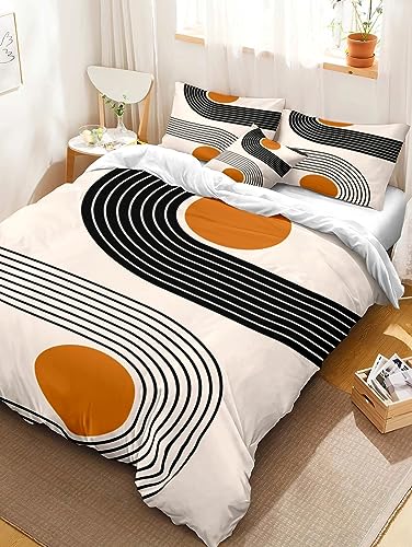 XCQHZYQ Bettwäsche-Sets 200x200 cm Einfache Linien, Erwachsene Teenager Microfaser Bettbezug Deckenbezug, Bettwäsche Set mit Reißverschluss und 2 Kissenbezug 80x80 cm XCQHZYQ Bettwäsche-Sets 200x200 cm Einfache Linien, Erwachsene Teenager Microfaser Bettbezug Deckenbezug, Bettwäsche Set mit Reißverschluss und 2 Kissenbezug 80x80 cm von XCQHZYQ