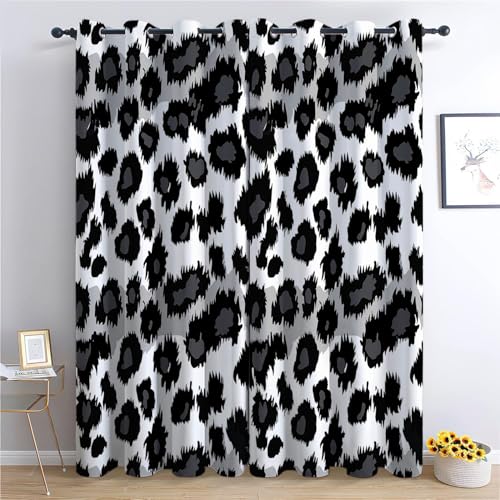 XCQHZYQ Gardinen Blickdicht 2er Set Leopardenmuster Mit Animal-Print H 245 x B 140 cm Vorhang Verdunklungsvorhänge, Thermovorhang Kälteschutz, Gardinen mit Ösen, Schallschutz Vorhang XCQHZYQ Gardinen Blickdicht 2er Set Leopardenmuster Mit Animal-Print H 245 x B 140 cm Vorhang Verdunklungsvorhänge, Thermovorhang Kälteschutz, Gardinen mit Ösen, Schallschutz Vorhang von XCQHZYQ