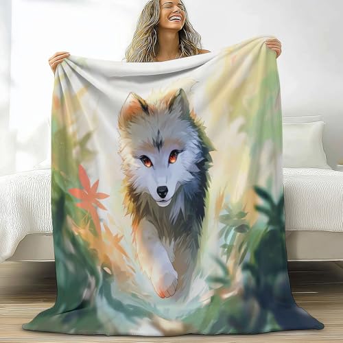 XCQHZYQ Kuscheldecke Anime Waldtiere Wolf, Bettdecke Tagesdecke Flanell Decke Grün Fleecedecke 200x200 cm Flauschig Weich Warme Sofadecke für Teens Erwachsene XCQHZYQ Kuscheldecke Anime Waldtiere Wolf, Bettdecke Tagesdecke Flanell Decke Grün Fleecedecke 200x200 cm Flauschig Weich Warme Sofadecke für Teens Erwachsene von XCQHZYQ