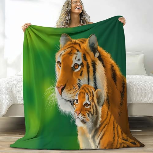 XCQHZYQ Kuscheldecke Flauschig Decke 100x150 cm, Fleecedecke Wohndecke Grasgrün Blanket Weich Warme Flauschig als Sofadecke Couchdecke Tagesdecke Decor, Tiertiger XCQHZYQ Kuscheldecke Flauschig Decke 100x150 cm, Fleecedecke Wohndecke Grasgrün Blanket Weich Warme Flauschig als Sofadecke Couchdecke Tagesdecke Decor, Tiertiger von XCQHZYQ