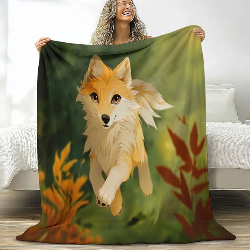 XCQHZYQ Kuscheldecke Flauschig Decke Anime-Stil Waldtier Wolf, Fleecedecke Wohndecken Warm Sherpa Sofaüberwurf Salbeigrün Flauschig Überwurf Tagesdecke für Bett Sofa Schlafzimmer Büro, 180x220 cm XCQHZYQ Kuscheldecke Flauschig Decke Anime-Stil Waldtier Wolf, Fleecedecke Wohndecken Warm Sherpa Sofaüberwurf Salbeigrün Flauschig Überwurf Tagesdecke für Bett Sofa Schlafzimmer Büro, 180x220 cm von XCQHZYQ