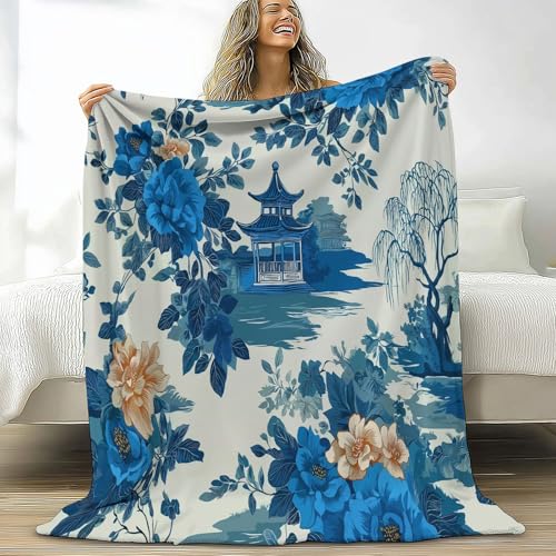 XCQHZYQ Kuscheldecke Flauschig Sherpa Decke, Orientalisch Klassisch Garten Blumen Kinder Fleecedecke Wohndecke Blau Warm Sofaüberwurf Sofadecke Couchdecke für Bett Sofa, 150x200 cm XCQHZYQ Kuscheldecke Flauschig Sherpa Decke, Orientalisch Klassisch Garten Blumen Kinder Fleecedecke Wohndecke Blau Warm Sofaüberwurf Sofadecke Couchdecke für Bett Sofa, 150x200 cm von XCQHZYQ
