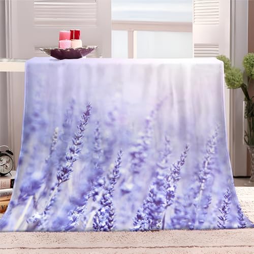 XCQHZYQ Kuscheldecke Lavendel 150x200 cm Fleecedecke Flanell Decke Wohndecken Couchdecke Flauschig Überwurf Mikrofaser Tagesdecke Sofadecke von XCQHZYQ