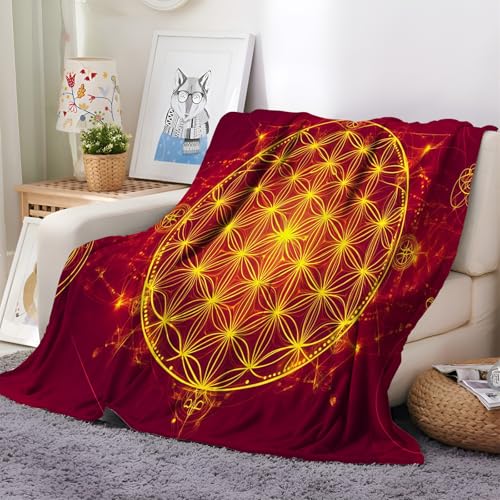 XCQHZYQ Kuscheldecke rote Blume des Lebens 150x200 cm Wohndecke Flauschig Decke Weiche Sofadecke Mikrofaser Fleecedecke Warm Langlebig als Couchdecke Bettüberwurf XCQHZYQ Kuscheldecke rote Blume des Lebens 150x200 cm Wohndecke Flauschig Decke Weiche Sofadecke Mikrofaser Fleecedecke Warm Langlebig als Couchdecke Bettüberwurf von XCQHZYQ