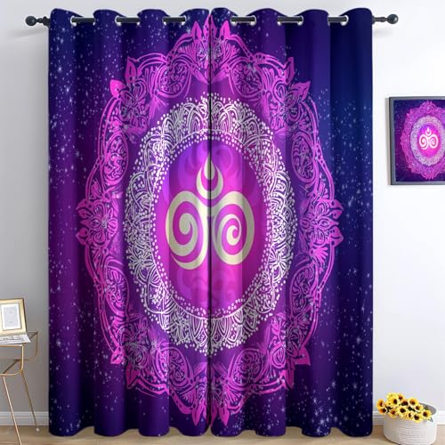 XCQHZYQ Vorhänge Blickdicht mit Ösen Mandala-Druck Sternenhimmel H 138 x B 117 cm Blickdichte Vorhänge Wärmeisolierter 2er-Set Vorhang Verdunkelung Sonnenschutz für Schlafzimmer Wohnzimmer XCQHZYQ Vorhänge Blickdicht mit Ösen Mandala-Druck Sternenhimmel H 138 x B 117 cm Blickdichte Vorhänge Wärmeisolierter 2er-Set Vorhang Verdunkelung Sonnenschutz für Schlafzimmer Wohnzimmer von XCQHZYQ