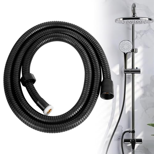 XCRPRT Duschschlauch Brauseschlauch 1.5m Verdrehschutz Universal Duschschlauch Flexibel Duschkopf Schlauch Duschschläuche für Handbrause Schwarz von XCRPRT
