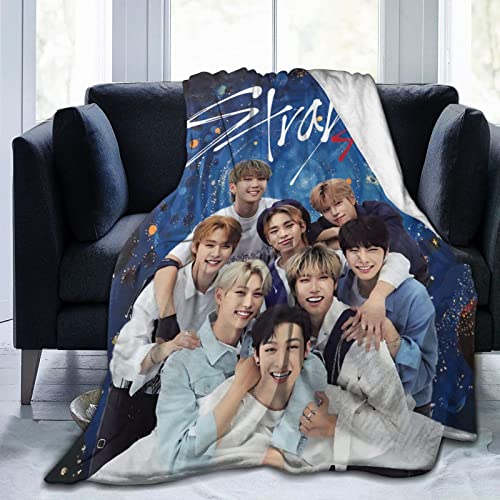 Superweicher Flanell-Überwurf, Hyunjin, Bangchan, Felix-Decke, Kinder für Bett, Sofa, Büro, Kniepolster, Bett, Auto, Camping, Strand, Decke, Überwurf, Decke 152,4 x 127,7 cm von XCRUPYT