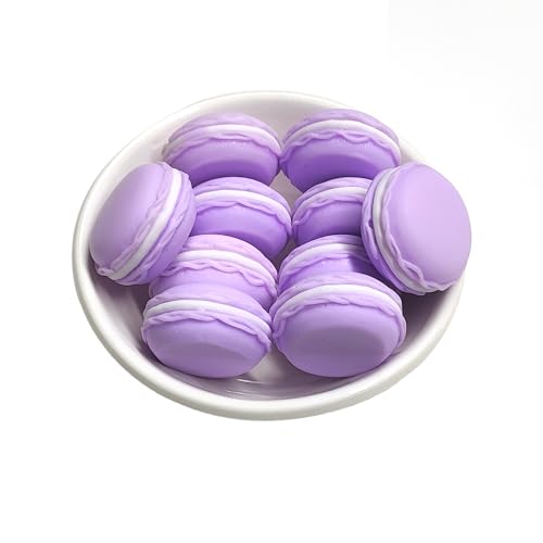 XCSJ 10 Pcs Künstliche Macaron Niedliche Makronen Mini Simulation Realistische Künstliche Lebensmittel Fake Kuchen Modell Macaron für Bäckerei,Küche,Fotografie Requisiten, 2.5 * 1.3cm (violett) von XCSJ