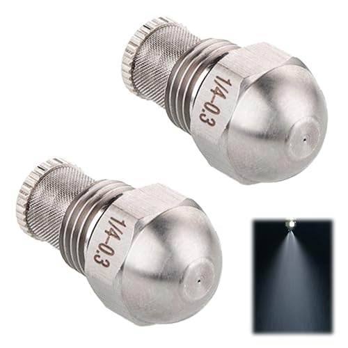 XCSJ 2 Pcs 1/4BSP Düsen Spritzdurchm Edelstahl Feines Zerstäuben Nebeldüse zur Kühlung, Reinigung, Beschichtung, Gartenbewässerung, Feinnebeldüse Mit Filterfunktion (Lochdurchmesser:0.3 mm) von XCSJ