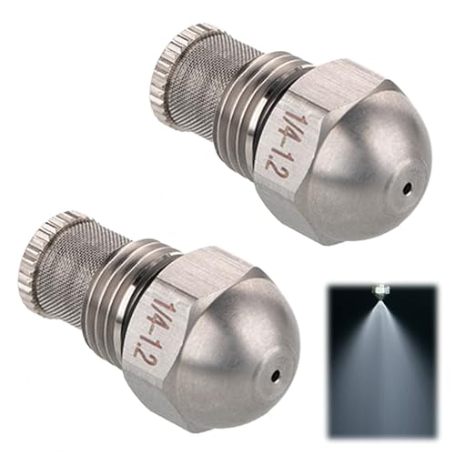 XCSJ 2 Pcs 1/4BSP Düsen Spritzdurchm Edelstahl Feines Zerstäuben Nebeldüse zur Kühlung, Reinigung, Beschichtung, Gartenbewässerung, Feinnebeldüse Mit Filterfunktion (Lochdurchmesser:1.2 mm) von XCSJ