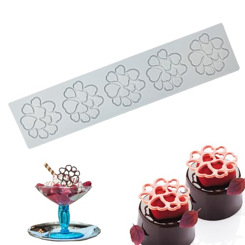 XCSJ Silikon Spitzen Matte Spitze Silikonform Kuchen Prägung Matte Spitze Silikonform Matte 3D Silikon Fondant Kuchenform Dekorieren Werkzeuge für Desserts, Fondant, Kuchen, Molekulare Küche (A) von XCSJ