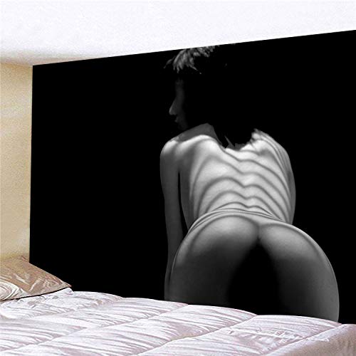 XCSLH Tapestry Wall Hanging,Kreative Sexy Nackte Frau Zurück 3D Gedruckt Wandteppich Große Größe Strand Tuch Teppich Yoga Matte Nordic Home Kunst Wand Hintergrund Wandteppiche Dekor, 130Cmx150Cm von XCSLH