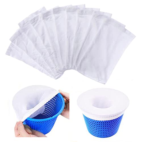 10 Stück Pool Skimmer Socken Pool Filter Netz Nylon Stoff Filter Pool Filter Netz Wiederverwendbar Dauerhafte Elastische Pool Filter Netz For Use in Swimming Pools to Clean Leaves Scum Grit Insects von XCVCVB