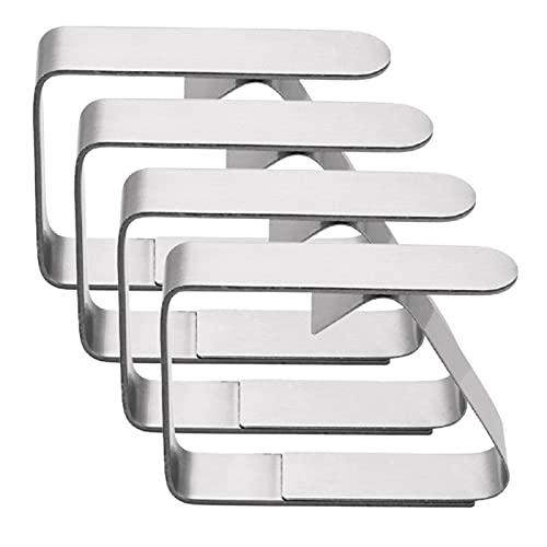 Tischdeckenklemmen Tischdecke Clips Tischdeckenhalter Edelstahl Draußen Silber Tischtuch Klammer Tischdeckenhalterungen Geeignet Für Alle Arten von Desktops Clips zur Befestigung von Tischdecken von XCVCVB