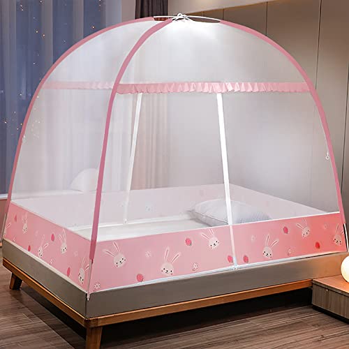 Moskitonetz für Bett Pop Up Moskitonetz mit unterem faltbarem Moskitonetz groß tragbar für Baby Erwachsene Camping Schlafzimmer und Ausflüge im Freien,D,1.2x2m von XCVFD