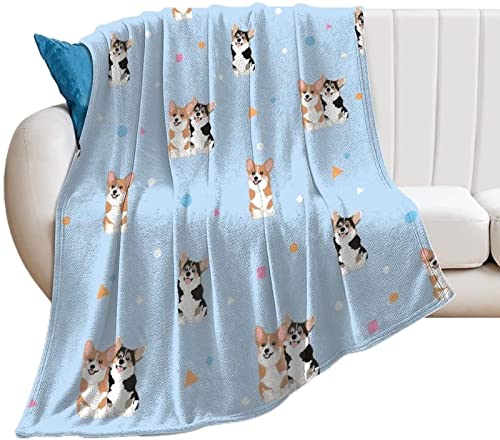 Kuscheldecke 130x150 Corgi, Flanell Fleecedecke 3D Corgi Weiche und Warme Decke, als Sofadecke Wohndecke Tagesdecke Wolldecken, für Kinder Erwachsene von Bedsure