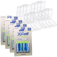 16x aa Mignon Akku Ni-MH 1,2V 2700mAh + 4x Box von XCell