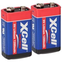 2x Xcell Lithium 9V Block Hochleistungs- Batterien für Rauchmelder / Feuermelder - 10 Jahre Batterie Lebensdauer von XCell