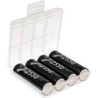 Xcell - 4x Mignon Akku aa lsd Plus Ni-MH 1,2V 2550 mAh low self-discharge + Akkubox von XCell