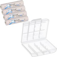 4x aaa Akku Xcell lsd + Transportbox 800mAh 1,2V Ni-MH 4er Pack Micro von XCell
