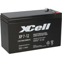 XCell Bleiakku XP7-12 - F2 12V 7 Ah Pb 6,3mm Anschluss von XCell