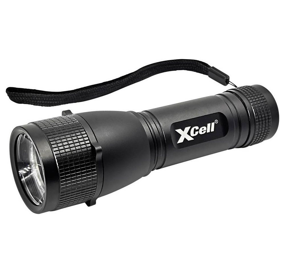 XCell LED Taschenlampe LED-Taschenlampe L500, mit Handschlaufe, mit Holster, mit Stroboskopmodus von XCell