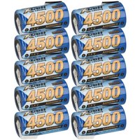 Xcell - 10x Racing Einzelzelle Ni-MH 4500mAh 1,2V Sub c X4500SCR mit z- Lötfahne von XCell