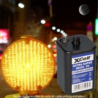 4x Xcell 4R25 6V-Block Batterie set - 6 Volt 9500 mAH von XCell