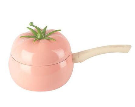 Kreative Bratpfanne, Obst Tomatenform Bratpfanne Kochtopf Stielkasserolle Induktionsherd Aluminium Kochgeschirr Antihaft-Pink von XD Designs