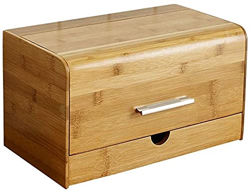 XD Designs Küchenbrotbox Staubdichte Brotbox Bambus Snack Diverses Massivholz Aufbewahrungsboxen Kreative Aufbewahrungsbox mit Schublade Küchenregal-B von XD Designs