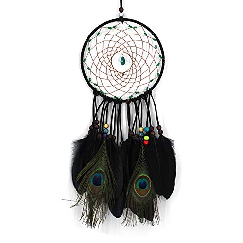 XD E-commerce TraumfäNger Klein TraumfäNger Groß Wanddekorationen für Schlafzimmer Makramee-Wandbehang groß Macrame Kit Traumfänger Wanddekorationen Black von XD E-commerce